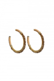 Barong Barong |  Earrings Saphira Full Moon Gemstones medium | beige  | Picture 1