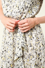 Patrizia Pepe |  Printed draped dress Georgette | natural  | Picture 9