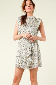 Patrizia Pepe |  Printed draped dress Georgette | natural  | Picture 5