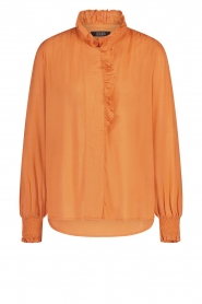 Ibana | Blouse met ruches Tamika | oranje  | Afbeelding 1