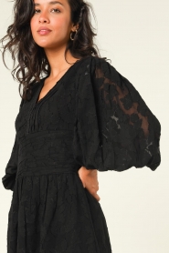Ibana |  Dress with embroidery Diova | black  | Picture 8
