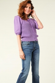 Dante 6 |  Knitted cardigan Jody | purple  | Picture 2