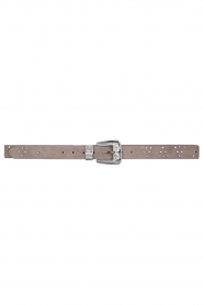 Dante 6 |  Leather Belt Brunelle Rivet | beige