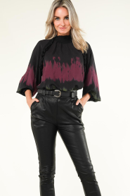 Copenhagen Muse |  Blouse with print Frill | black  | Picture 5