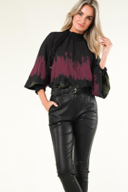 Copenhagen Muse |  Blouse with print Frill | black  | Picture 2