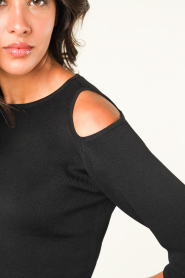 Copenhagen Muse |  Tricot top with cut-outs Boo | black  | Picture 8