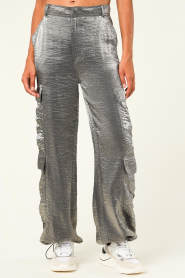Copenhagen Muse |  Shiny cargo pants Afi | silver  | Picture 4