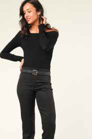 Twinset |  Body with boat neck Imke | black  | Picture 6