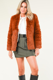 Twinset |  Faux fur coat Lola | camel  | Picture 4
