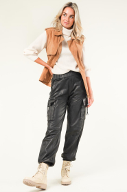 Twinset |  Leather biker boots Gigi | natural  | Picture 2