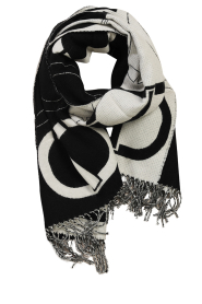 Twinset |  Scarf with print Mira | black  | Picture 1