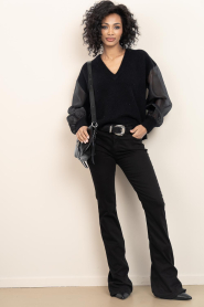 Lois Jeans |  High waist flared jeans Raval L34 | black | Picture 3