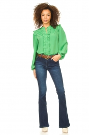 Lois Jeans :  High waist flared jeans L34 Raval | dark blue - img4