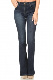 Lois Jeans :  High waist flared jeans Raval L34 | dark blue - img4