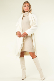 IRO |  Wool coat with frills Ricky | natural  | Picture 5