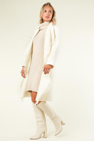 IRO |  Wool coat with frills Ricky | natural  | Picture 3