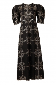 Magali Pascal |  Maxi dress with embroidered details Nanette | black  | Picture 1