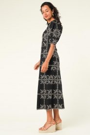 Magali Pascal |  Maxi dress with embroidered details Nanette | black  | Picture 6