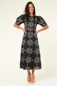 Magali Pascal :  Maxi dress with embroidered details Nanette | black - img2