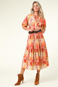 ba&sh :  Skirt with print Amalia | orange - img6