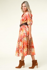 ba&sh :  Skirt with print Amalia | orange - img7