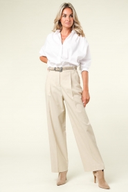 ba&sh |  Cotton trousers Jona | beige  | Picture 3