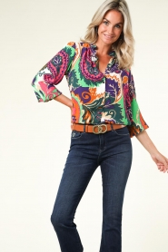ba&sh |  Blouse with print Natsy | green  | Picture 2