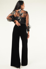 Silvian Heach |  Velvet jumpsuit with sequins Miranda | black   | Picture 9