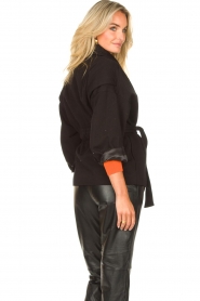 ba&sh |  Cotton jacket with waistbelt Lost | black | Picture 7