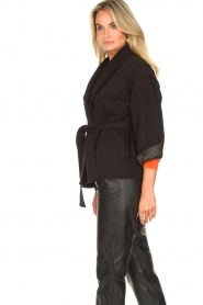 ba&sh |  Cotton jacket with waistbelt Lost | black | Picture 6