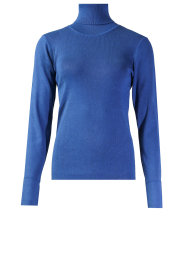 Silvian Heach |  Soft top with turtle neck Anne | blue  | Picture 1