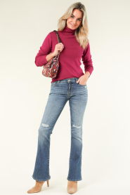 Silvian Heach |  Soft top with turtle neck Anne | purple  | Picture 3