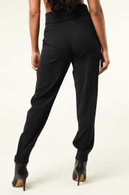 Silvian Heach |  Trousers with bow belt Verla | black  | Picture 6