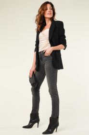 7 For All Mankind |  Mid waist skinny jeans Roxanne L30 | black  | Picture 3
