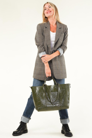 Gianni Chiarini |  Patent leather shopper Superlight | green  | Picture 2