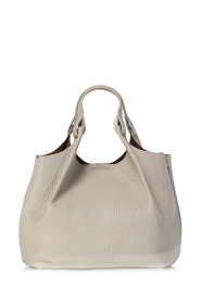  Leather shoulder bag Dua medium | beige