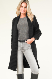 Kocca |  Cable cardigan Obisumi | black  | Picture 6