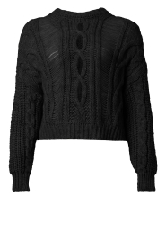 Kocca |  Openwork cable sweater Asdar | black  | Picture 1