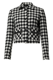 Kocca |  Pied-de-poule jacket Ajbal | black & white  | Picture 1
