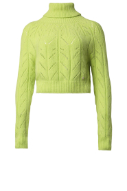 Kocca |  Ajour knitted sweater Derlew | green  | Picture 1