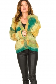 Set |  Chunky knit cardigan Faja | multi | Picture 4