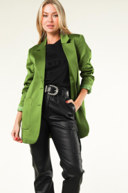 Copenhagen Muse |  Satin look blazer Shine | green  | Picture 2