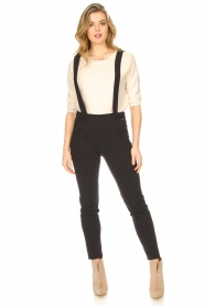 D-ETOILES CASIOPE |  Travelwear pants with suspenders Auray | black  | Picture 3