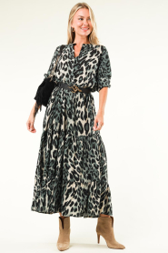 Lollys Laundry |  Maxi dress with print Nee | black  | Picture 3