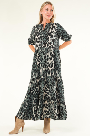 Lollys Laundry |  Maxi dress with print Nee | black  | Picture 6