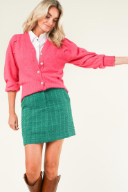 Lollys Laundry :  Cardigan with luxury buttons Laura | pink  - img4