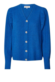 Lollys Laundry | Vest met luxe knopen Laura | blauw