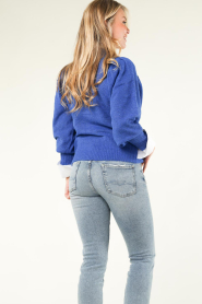 Lollys Laundry | Vest met luxe knopen Laura | blauw  | Afbeelding 8