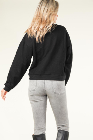 Lollys Laundry |  Sweater with embroidered details Tessa | black  | Picture 8