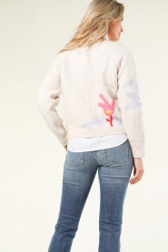 Lollys Laundry |  Embroidered knitted cardigan Nova | beige  | Picture 7